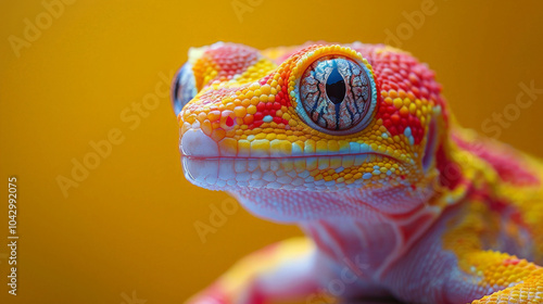 Close-up of a Colorful Gecko