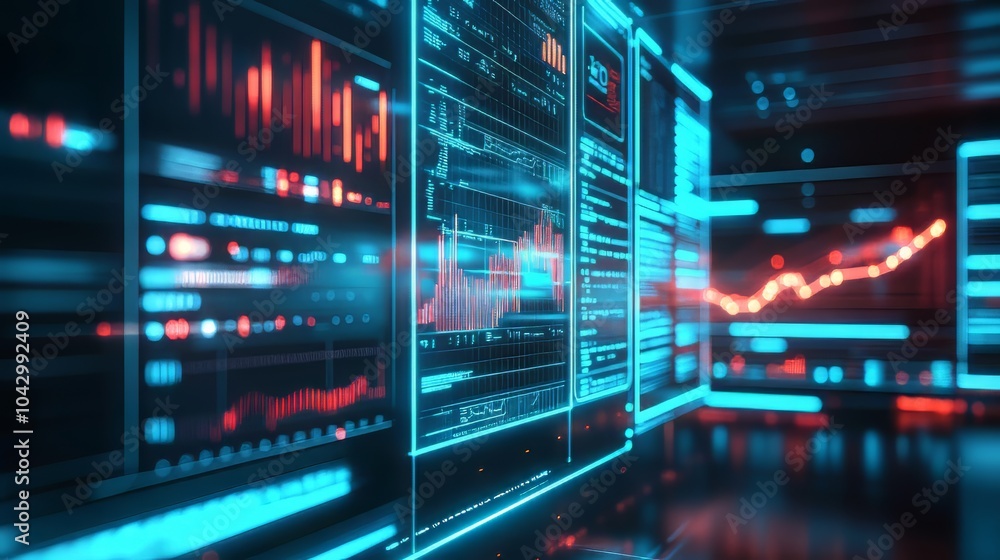 New analytics concept utilizes big data technology for business finance. Big Data. Ultra realistic. Photorealistic New analytics concept utilizes big data technology for business finance. Big Data. Ultra realistic. Photorealistic