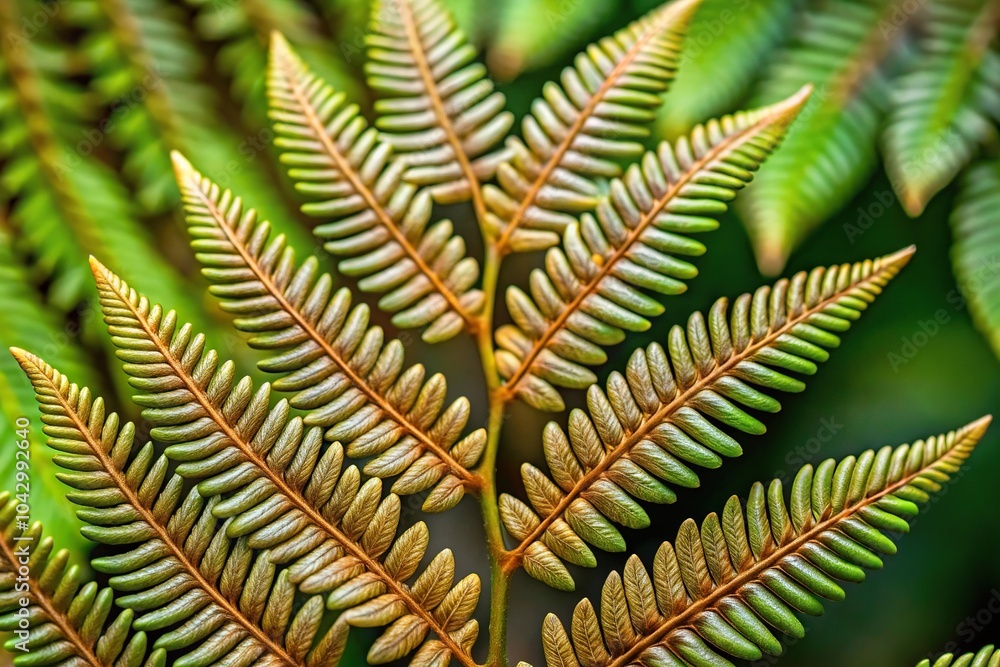 Extinct order of seed plants with fern-like leaves macro Extinct order of seed plants with fern-like leaves macro