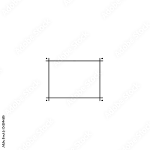 Vector black Simple Line Frame