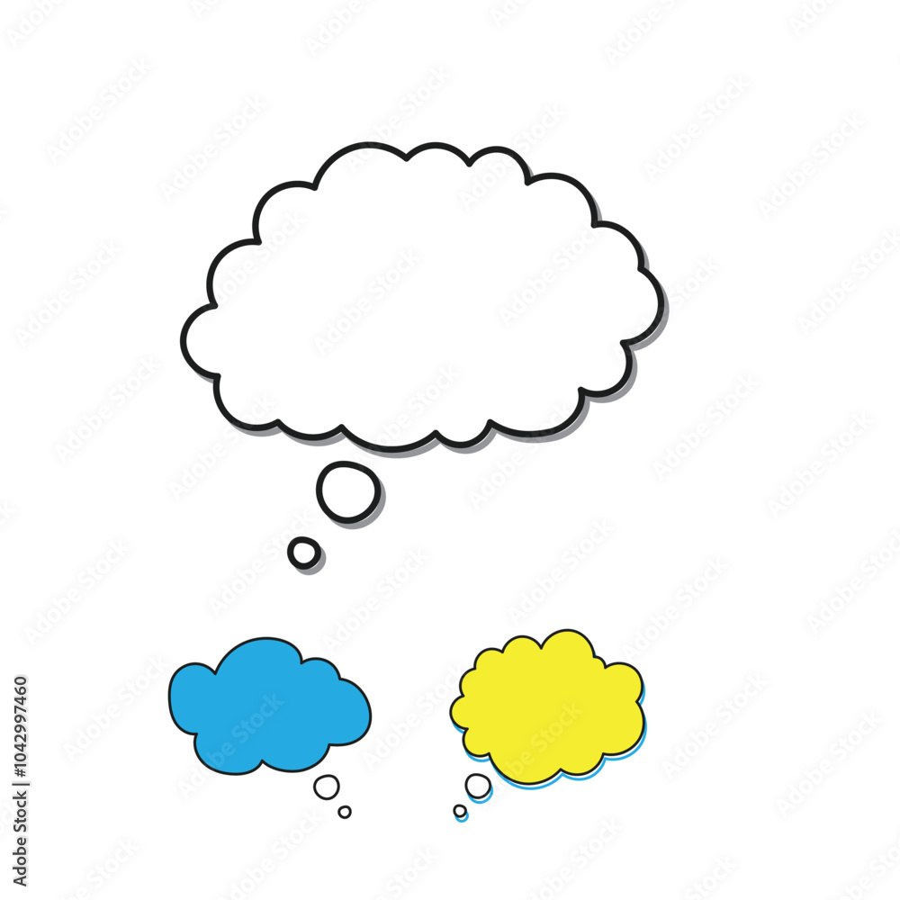 thought bubble set simple and colorful thought bubble set simple and colorful