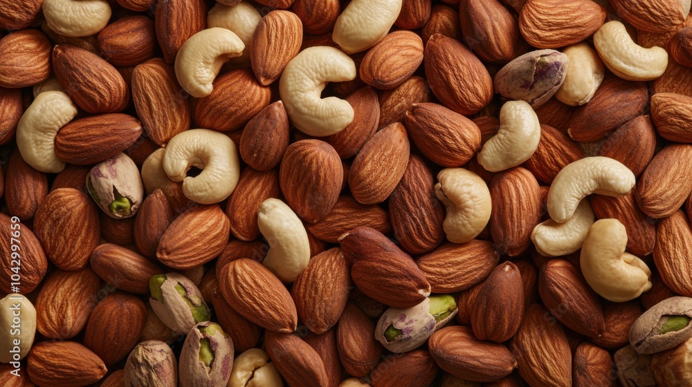 A seamless spread of almonds, cashews, and pistachios, tightly packed together to fill the entire frame with a rich, crunchy texture and earthy tones. A seamless spread of almonds, cashews, and pistachios, tightly packed together to fill the entire frame with a rich, crunchy texture and earthy tones.