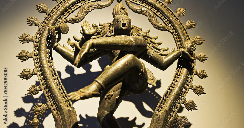 Statue Of Shiva Nataraja: Cosmic Dance Of Shiva. One Of Main Deities In Hinduism, As Divine Cosmic Dancer. His Dance Is Called Tandava. Lord Shiva Here Appears As A Cosmic Dancer