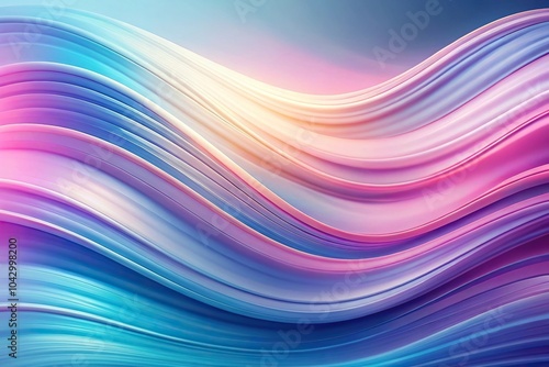 Extreme close-up abstract flowing wave pattern with pastel pink, blue, purple curves