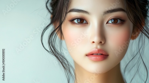 Beautiful asian woman with make-up Beautiful woman with make-up