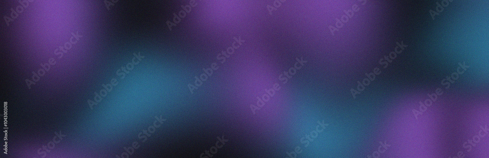 Fototapeta premium Blurred abstract noise texture with orchid, sky blue and black colour gradient background, header backdrop banner design