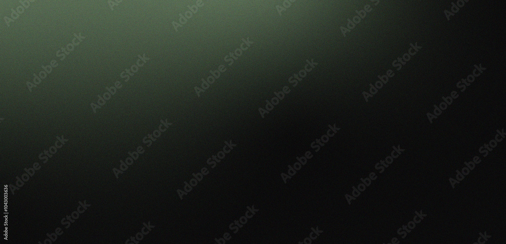 Fototapeta premium Grainy olive green and black blurred gradient background, header backdrop banner design