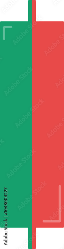 Compared long green and red candlestick. Compared long green and red candlestick.