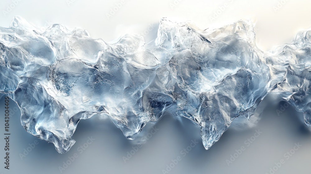 Fototapeta premium Abstract ice formation with a translucent, textured surface.
