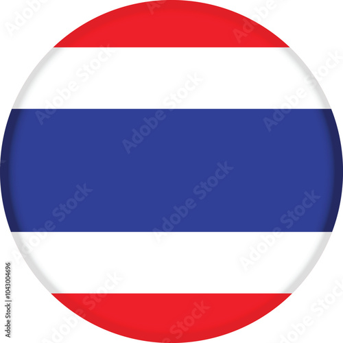 Round flag of Thailand