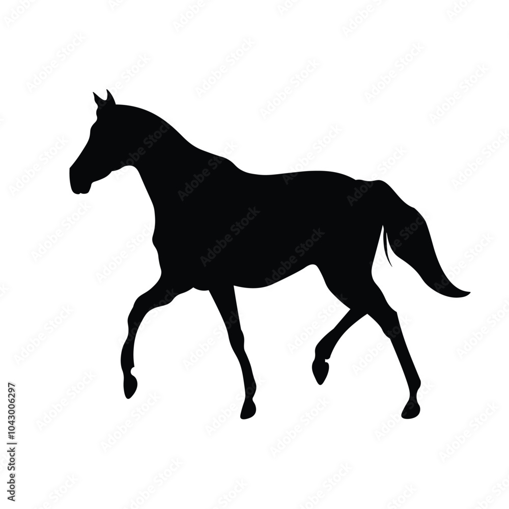 Naklejka premium Horse Silhouette Logo Icon Vector,on white background