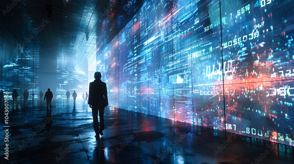 Digital Financial Concept in Futuristic Environment Digital Financial Concept in Futuristic Environment