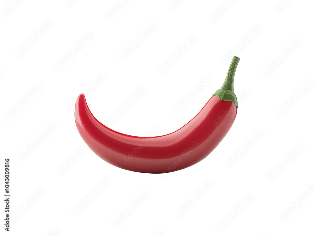 a red pepper with a green stem a red pepper with a green stem
