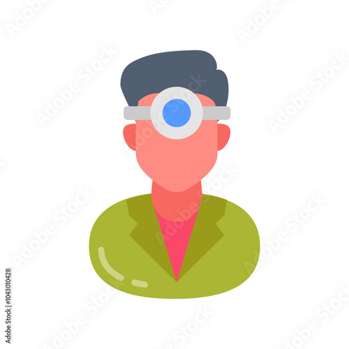ENT Specialist Flat Icons, Vector illustration