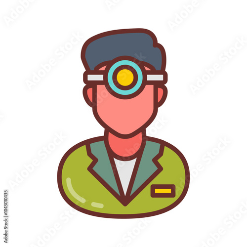 ENT Specialist Filled Icons , Vector illustration