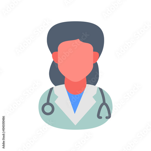 Pulmonologisticon Flat Icons, Vector illustration