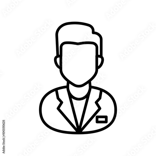 Urologist Outline Icon, Vector illustration