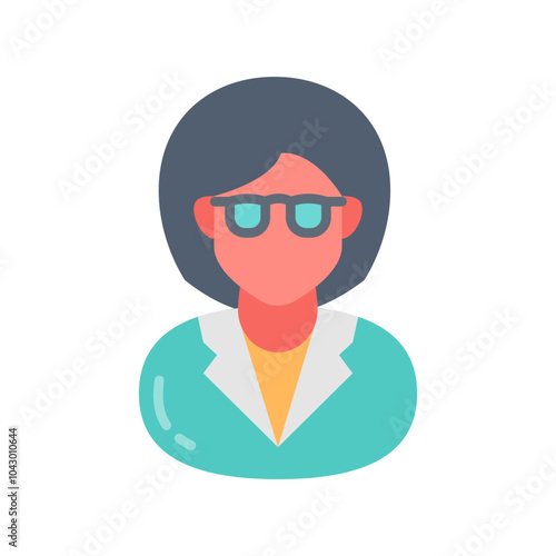 Gynecologist Flat Icons, Vector illustration