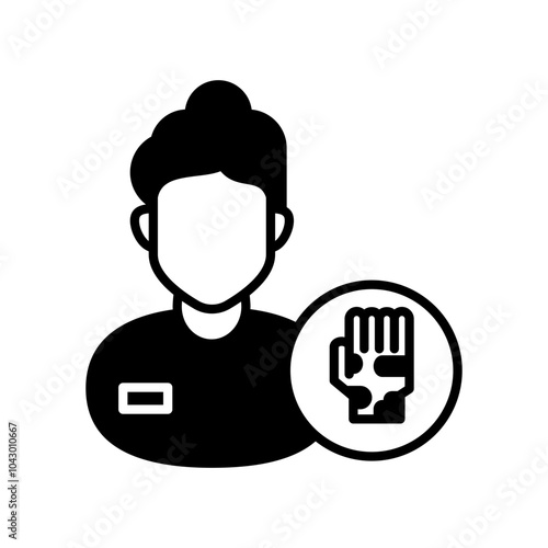 Dermatologist Glyph Icon, Vector illustration