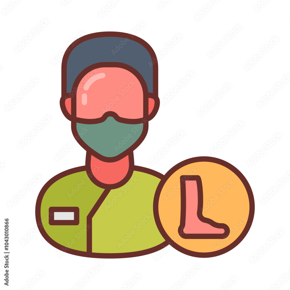Podiatrist Filled Icons , Vector illustration Podiatrist Filled Icons , Vector illustration