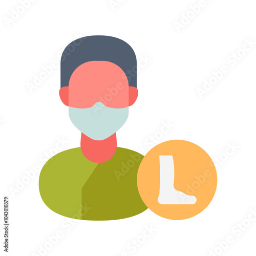 Podiatrist Flat Icons, Vector illustration