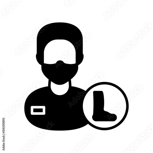 Podiatrist Glyph Icon, Vector illustration