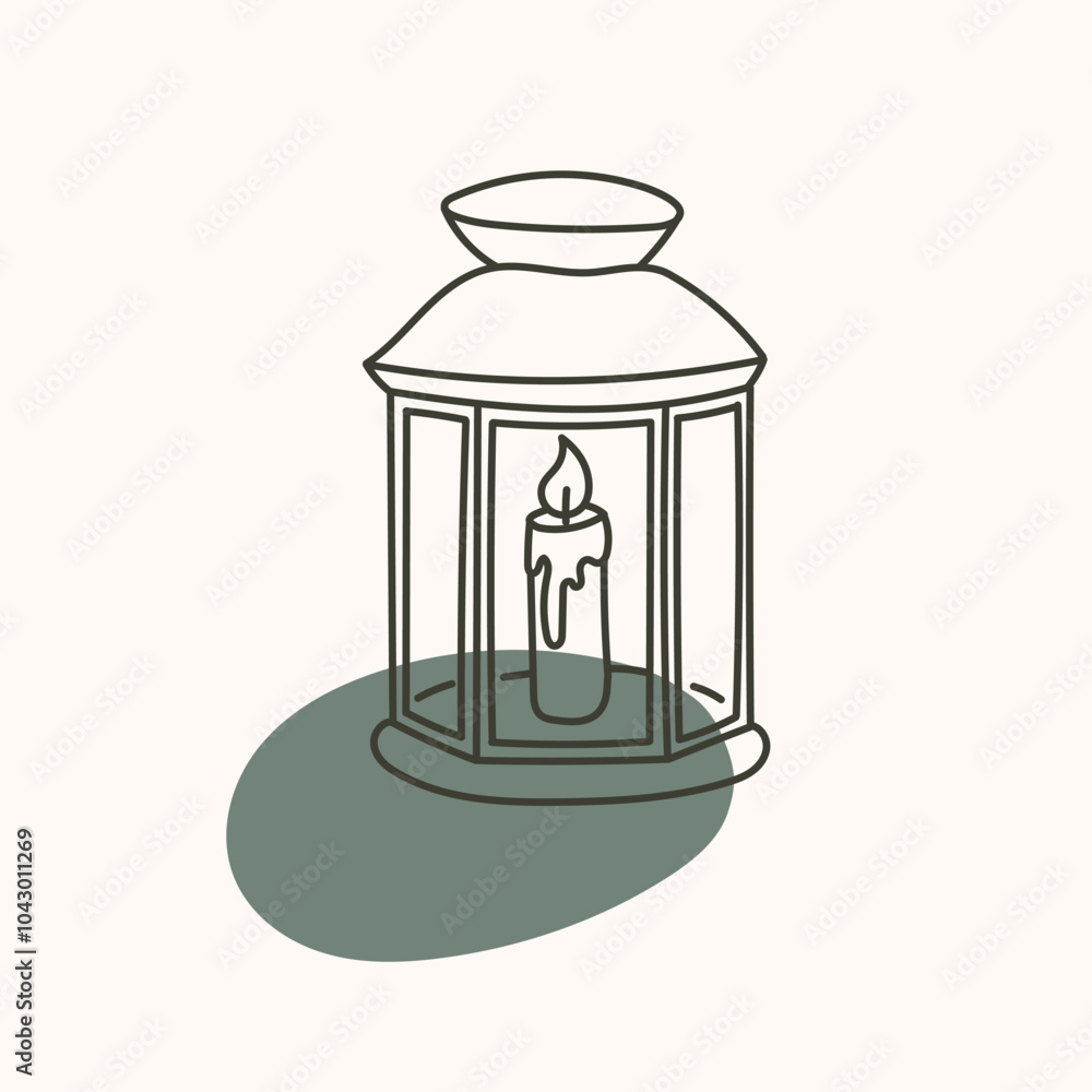 Christmas lantern drawing. Good for Christmas or Winter designs. Winter and holiday symbol. Christmas lantern drawing. Good for Christmas or Winter designs. Winter and holiday symbol.