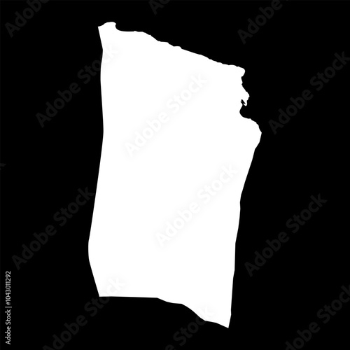 Derna district map, administrative division of Libya. Vector illustration. photo