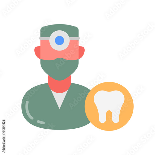 Dentists Flat Icons, Vector illustration