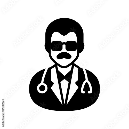 Gastroenterologist Glyph Icon, Vector illustration