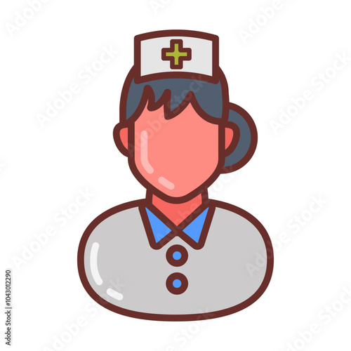 Midwife Filled Icons , Vector illustration
