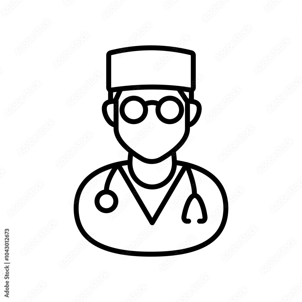Fototapeta premium Consultant Outline Icon, Vector illustration
