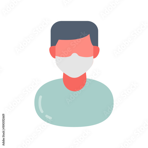 Hospital Sweeper Flat Icons, Vector illustration
