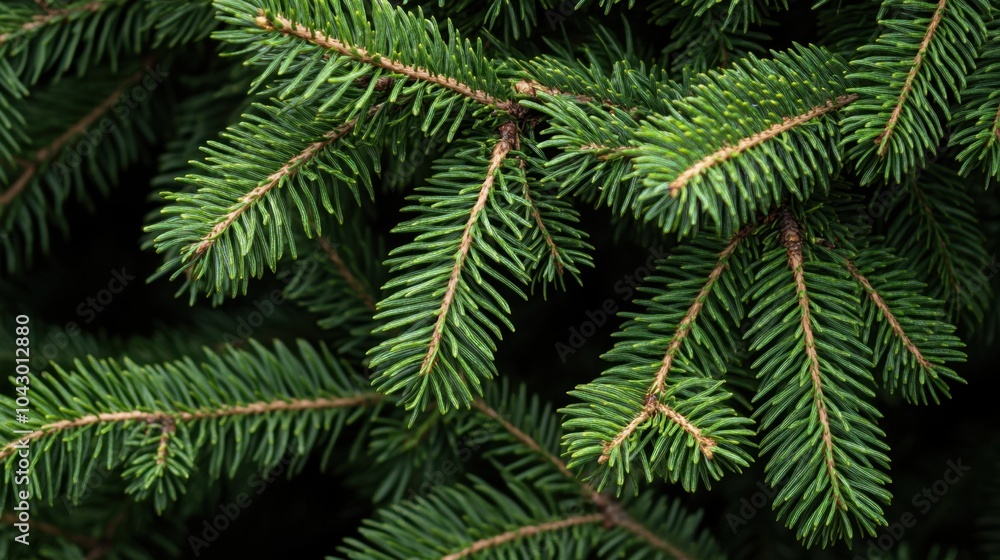 Close-up of evergreen pine tree branches