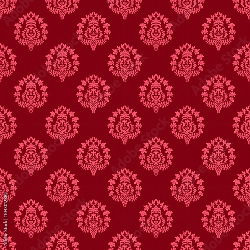 Damask Seamless Pattern Texture.  Luxury Decorative Textile Pattern, Design Element, vector illustration, textile, native, needlework