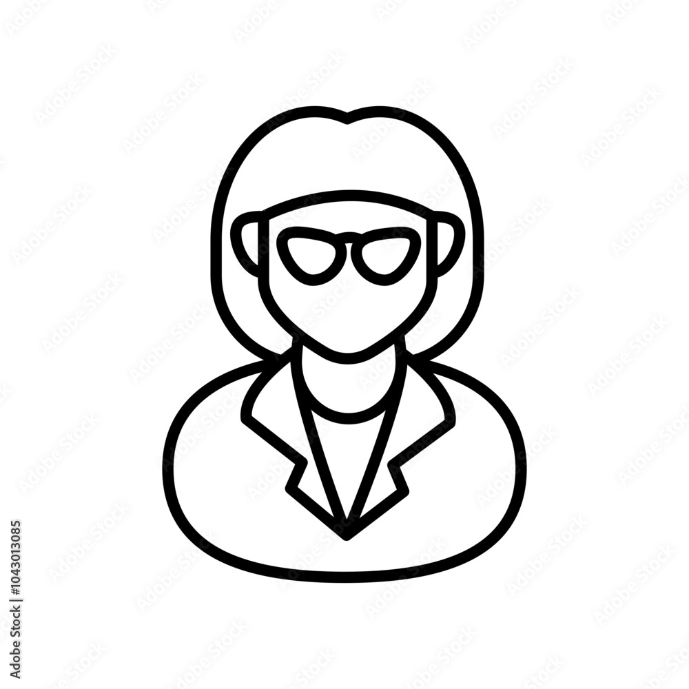 Health Counselor Outline Icon, Vector illustration Health Counselor Outline Icon, Vector illustration