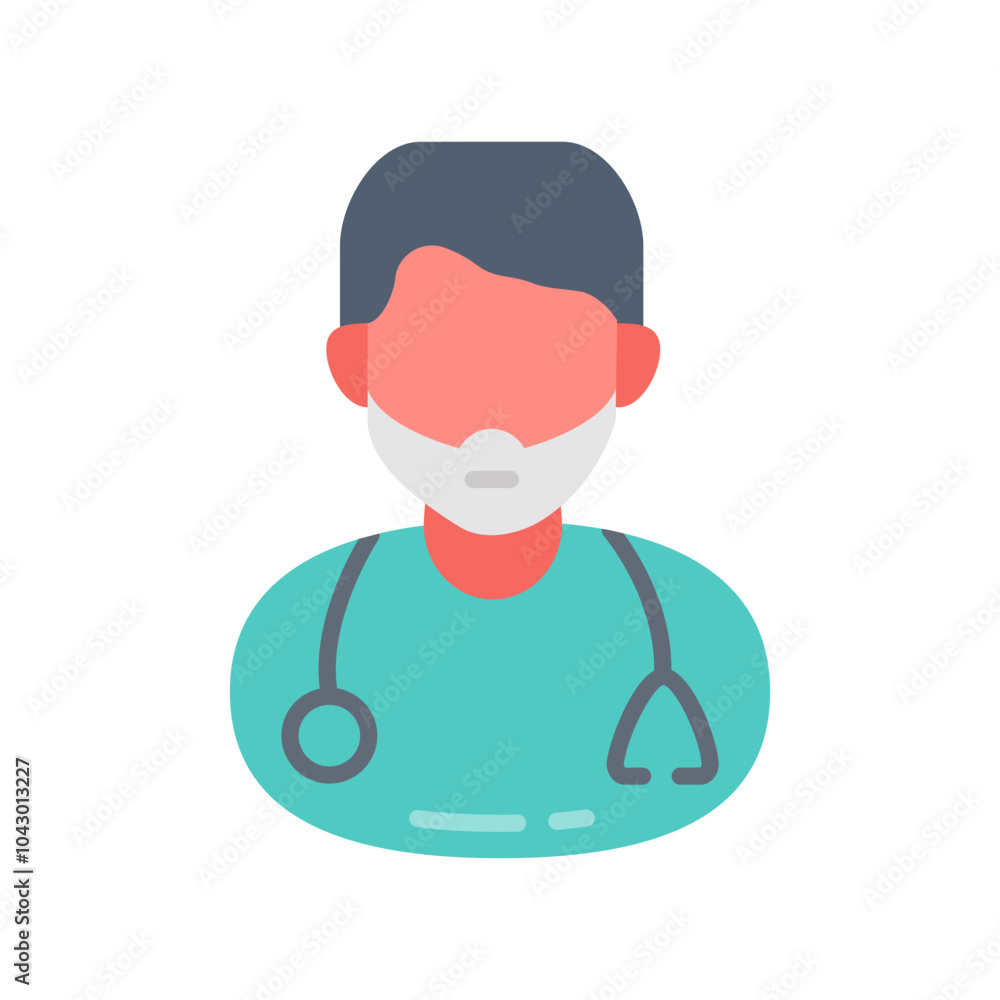 Anesthesiologist Flat Icons, Vector illustration Anesthesiologist Flat Icons, Vector illustration