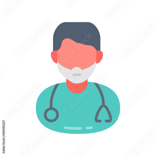 Anesthesiologist Flat Icons, Vector illustration