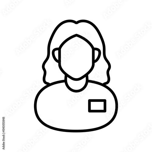 Neonatal Nurse Outline Icon, Vector illustration