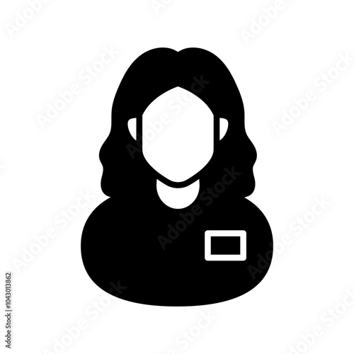 Neonatal Nurse Glyph Icon, Vector illustration