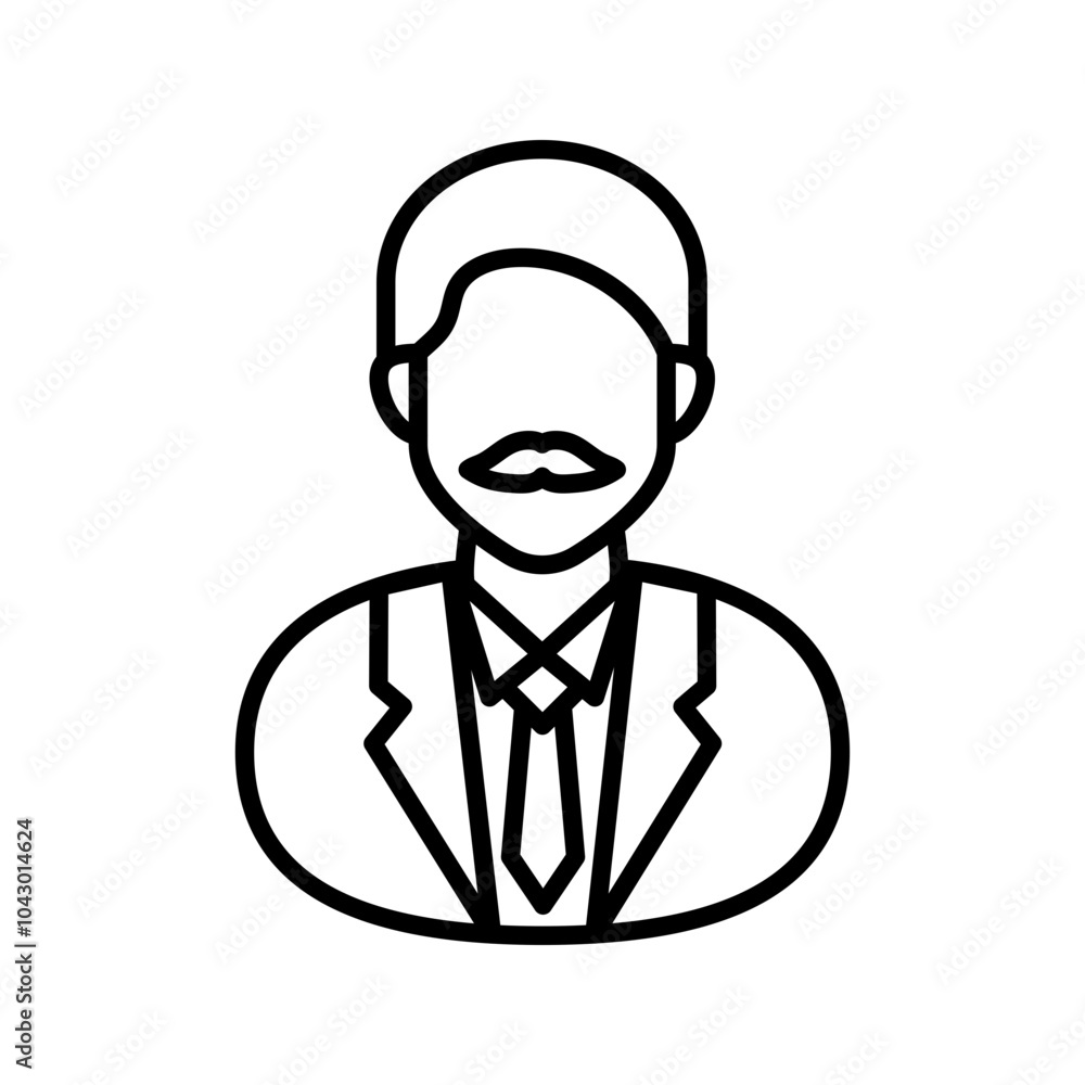 Hospital Manager Outline Icon, Vector illustration Hospital Manager Outline Icon, Vector illustration