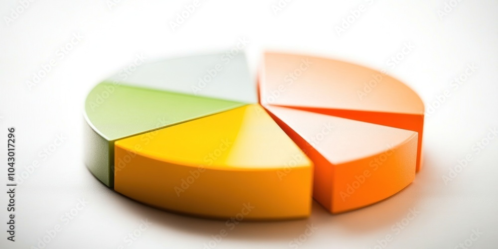 Obraz premium A colorful pie chart representing data distribution in segments.