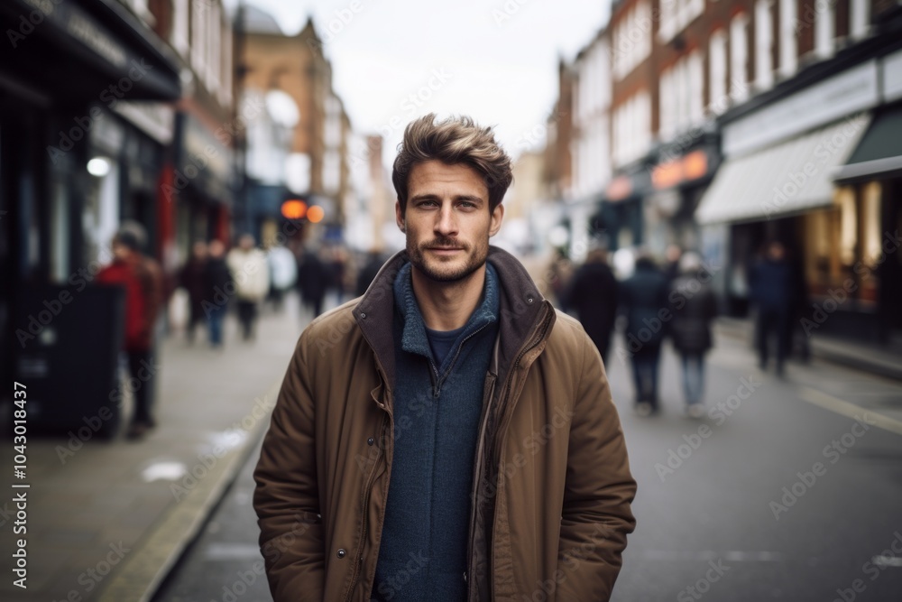 Handsome young man in a street of London, UK. Handsome young man in a street of London, UK.