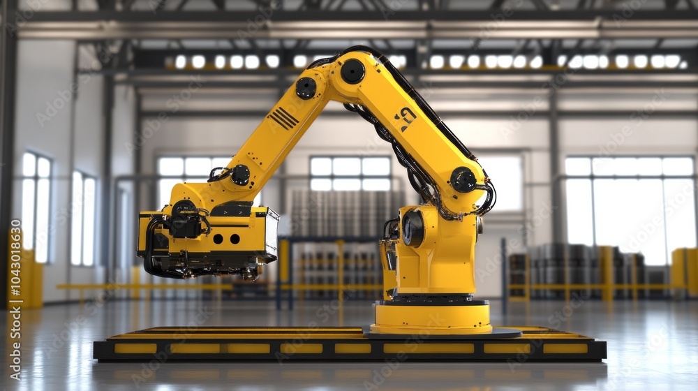 Automated heavy material handling, showcasing robotic and automated systems designed to handle heavy loads with precision and safety Automated heavy material handling, showcasing robotic and automated systems designed to handle heavy loads with precision and safety