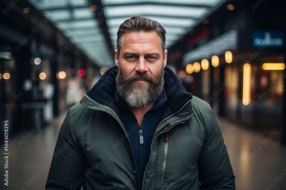 Handsome bearded man in the city at night. Portrait of a handsome bearded man. Handsome bearded man in the city at night. Portrait of a handsome bearded man.