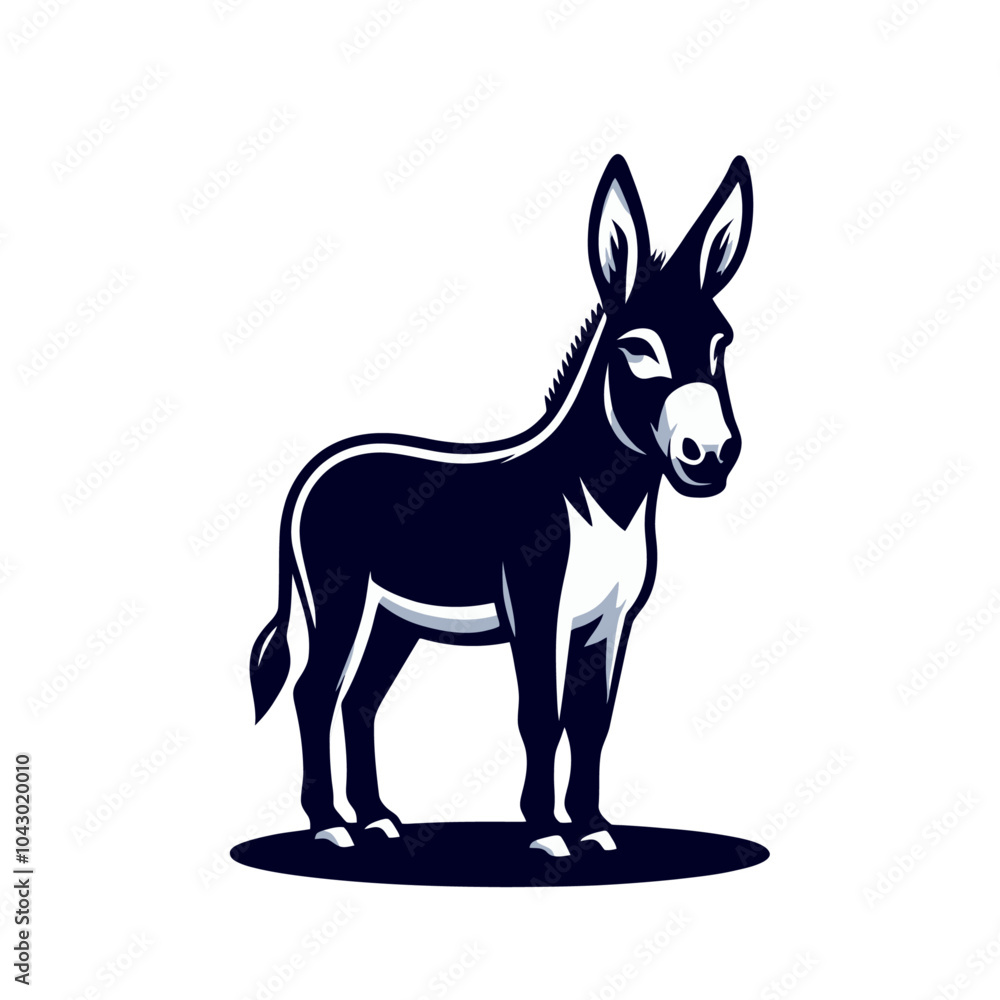 cute adorable donkey isolated vector illustration cute adorable donkey isolated vector illustration