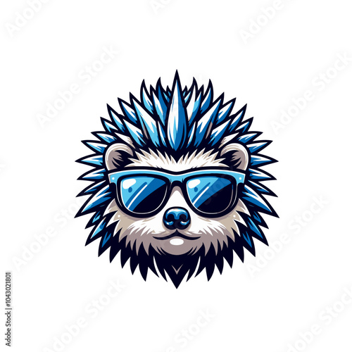 Cute hedgehog isolated vector illustration