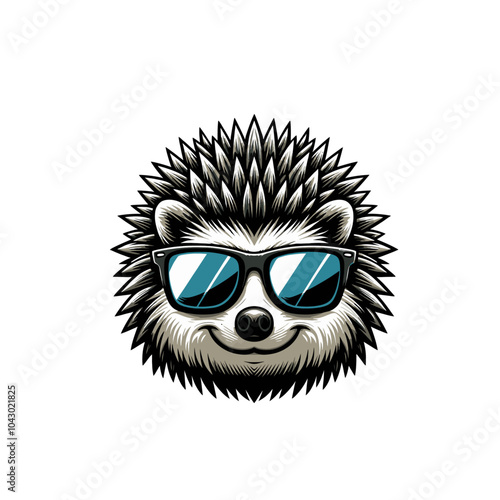 Cute hedgehog isolated vector illustration