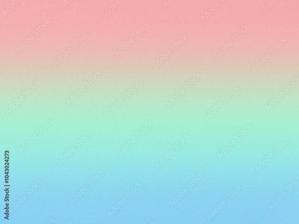 Fototapeta premium Abstract light pastel pink and green gradient background texture with noise