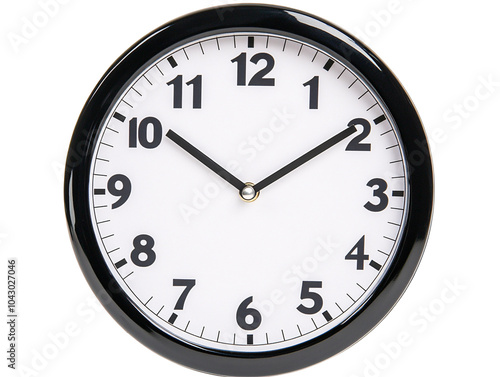 a black and white clock